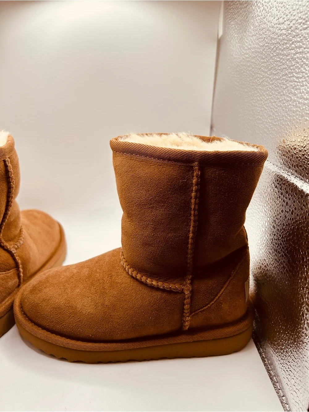UGG Kids Classic II Tall Shearling-Lined Boots - Chestnut Size 11